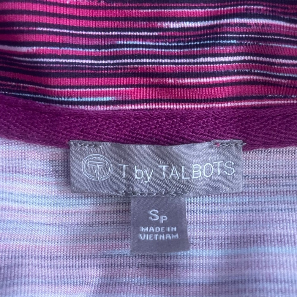 T By Talbots Quarter Zip Pullover Raspberry Small‎ - Picture 7 of 14
